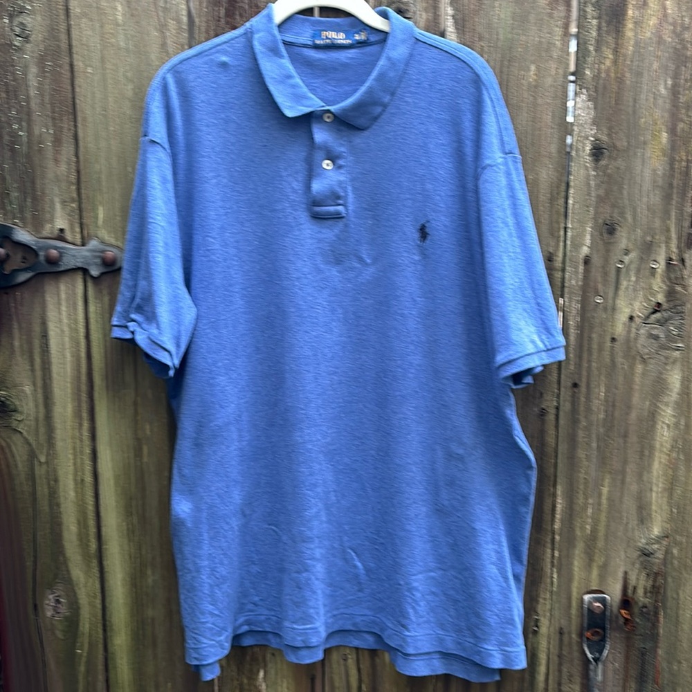 Polo By Ralph Lauren Denim Blue Polo Short-Sleeved Men’s Size XL X Large